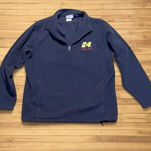 Jeff Gordon #24 Blue 1/4 zip Pullover Sweater Women’s Large Chase Authentics